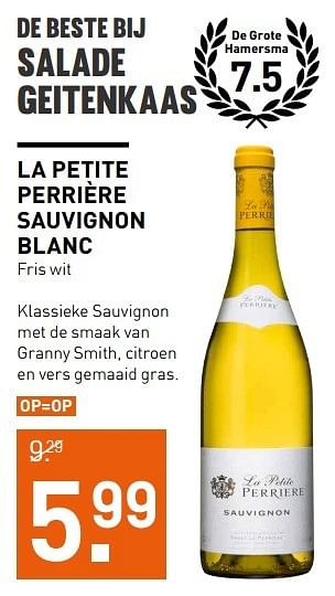 Aanbiedingen La petite perrière sauvignon blanc - Witte wijnen - Geldig van 14/12/2016 tot 01/01/2017 bij Gall & Gall
