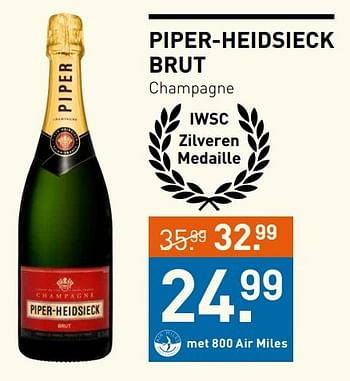 Aanbiedingen Piper-heidsieck brut champagne - Piper-Heidsieck - Geldig van 14/12/2016 tot 01/01/2017 bij Gall & Gall