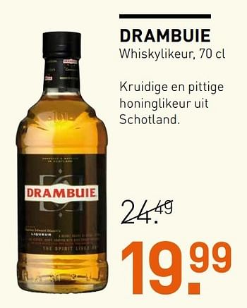 Aanbiedingen Drambuie whiskylikeur - Drambuie - Geldig van 14/12/2016 tot 01/01/2017 bij Gall & Gall