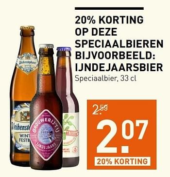 Aanbiedingen 20% korting op deze speciaalbieren bijvoorbeeld: ijndejaarsbier speciaalbier - Brouwerij', t IJ - Geldig van 14/12/2016 tot 01/01/2017 bij Gall & Gall