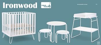 Aanbiedingen Ironwood verzorgingstafel wit breed - Child Wood - Geldig van 02/01/2017 tot 31/01/2017 bij Multi Bazar