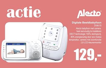 Aanbiedingen Alecto digitale beeldbabyfoon dvm-70 - Alecto - Geldig van 02/01/2017 tot 31/01/2017 bij Multi Bazar