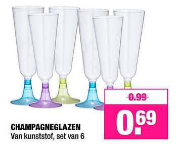 Aanbiedingen Champagneglazen - Huismerk - Big Bazar - Geldig van 19/12/2016 tot 01/01/2017 bij Big Bazar