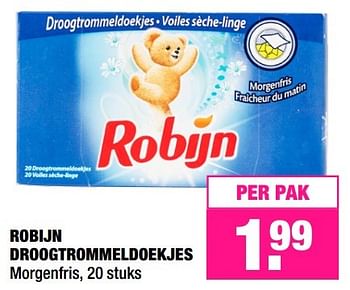Aanbiedingen Robijn droogtrommeldoekjes - Robijn - Geldig van 19/12/2016 tot 01/01/2017 bij Big Bazar