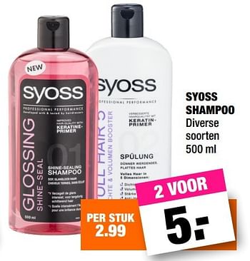 Aanbiedingen Syoss shampoo - Syoss - Geldig van 19/12/2016 tot 01/01/2017 bij Big Bazar