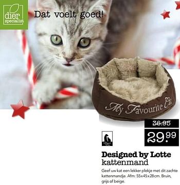 Aanbiedingen Designed by lotte kattenmand - Designed by Lotte - Geldig van 19/12/2016 tot 01/01/2017 bij Dobey