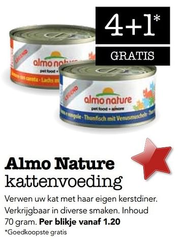 Aanbiedingen Almo nature kattenvoeding - Almo Nature - Geldig van 19/12/2016 tot 01/01/2017 bij Dobey