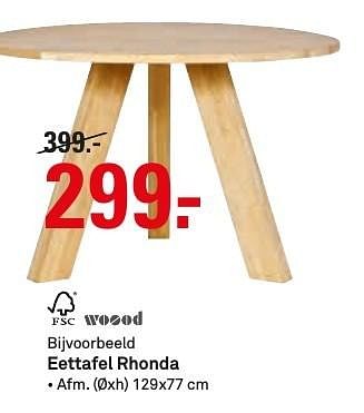 Aanbiedingen Eettafel rhonda - Woood - Geldig van 27/12/2016 tot 01/01/2017 bij Karwei