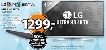 Aanbiedingen Lg ultra hd 4k tv 49uh850v - LG - Geldig van 18/12/2016 tot 01/01/2017 bij Expert