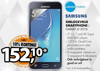 Aanbiedingen Samsung galaxy j3 2016 - Samsung - Geldig van 18/12/2016 tot 01/01/2017 bij Expert
