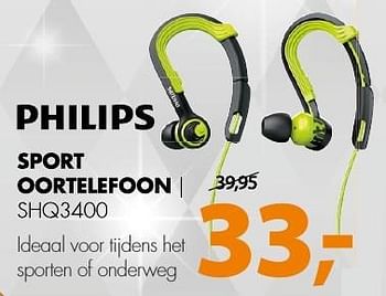 Aanbiedingen Philips sport oortelefoon shq3400 - Philips - Geldig van 18/12/2016 tot 01/01/2017 bij Expert