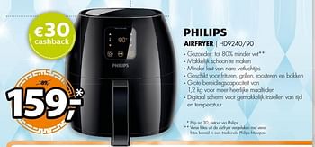Aanbiedingen Philips airfryer hd9240-90 - Philips - Geldig van 18/12/2016 tot 01/01/2017 bij Expert