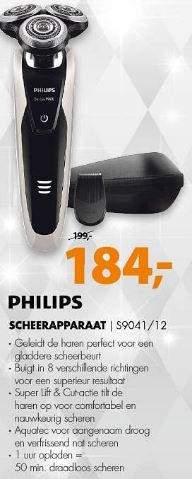 Aanbiedingen Philips scheerapparaat s9041-12 - Philips - Geldig van 18/12/2016 tot 01/01/2017 bij Expert
