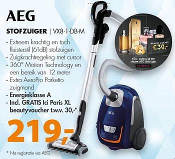 Aanbiedingen Aeg stofzuiger vx8-1-db-m - AEG - Geldig van 18/12/2016 tot 01/01/2017 bij Expert