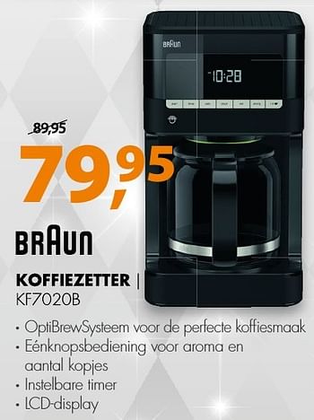 Aanbiedingen Braun koffiezetter kf7020b - Braun - Geldig van 18/12/2016 tot 01/01/2017 bij Expert