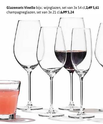 Aanbiedingen Glazensets vinello wijnglazen - Huismerk - Xenos - Geldig van 19/12/2016 tot 01/01/2017 bij Xenos