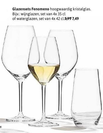 Aanbiedingen Glazensets fenomeno wijnglazen - Huismerk - Xenos - Geldig van 19/12/2016 tot 01/01/2017 bij Xenos