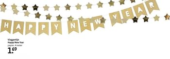 Aanbiedingen Vlaggenlijn happy new year - Huismerk - Xenos - Geldig van 19/12/2016 tot 01/01/2017 bij Xenos