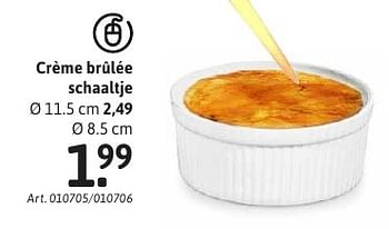 Aanbiedingen Crème brûlée schaaltje - Huismerk - Xenos - Geldig van 19/12/2016 tot 01/01/2017 bij Xenos