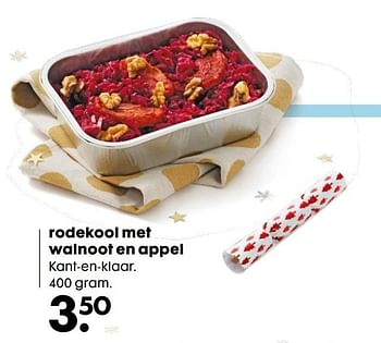 Aanbiedingen Rodekool met walnoot en appel - Huismerk - Hema - Geldig van 19/12/2016 tot 01/01/2017 bij Hema