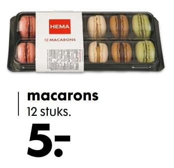 Aanbiedingen Macarons - Huismerk - Hema - Geldig van 19/12/2016 tot 01/01/2017 bij Hema
