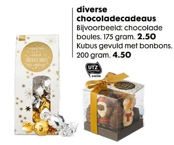 Aanbiedingen Diverse chocoladecadeaus - Huismerk - Hema - Geldig van 19/12/2016 tot 01/01/2017 bij Hema