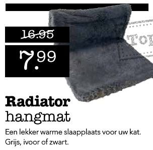 Aanbiedingen Radiator hangmat - Huismerk Faunaland - Geldig van 19/12/2016 tot 01/01/2017 bij Faunaland