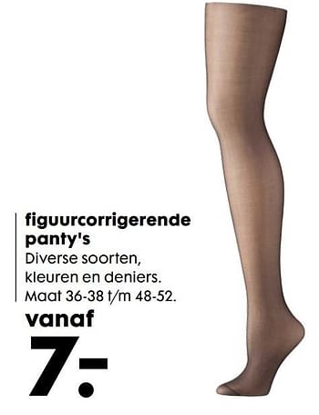 Aanbiedingen Figuurcorrigerende panty`s - Huismerk - Hema - Geldig van 19/12/2016 tot 01/01/2017 bij Hema