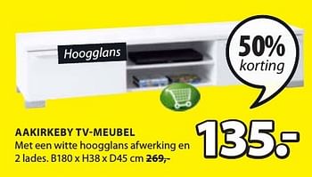 Aanbiedingen Aakirkeby tv-meubel - Huismerk - Jysk - Geldig van 19/12/2016 tot 01/01/2017 bij Jysk