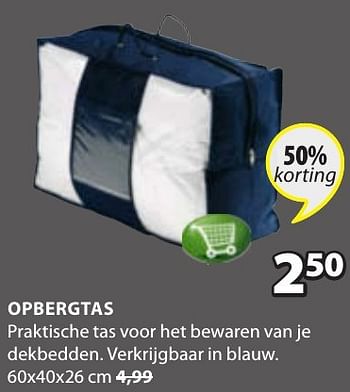 Aanbiedingen Opbergtas praktische tas voor het bewaren van je dekbedden - Huismerk - Jysk - Geldig van 19/12/2016 tot 01/01/2017 bij Jysk