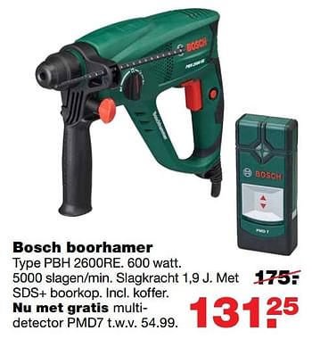 Aanbiedingen Bosch boorhamer pbh 2600re - Bosch - Geldig van 25/12/2016 tot 01/01/2017 bij Praxis