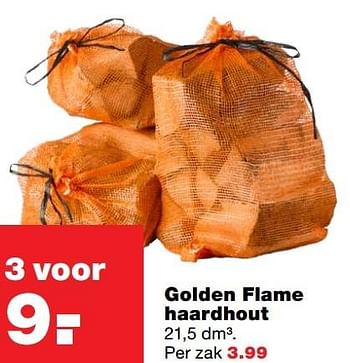 Aanbiedingen Golden flame haardhout - Golden Flame - Geldig van 25/12/2016 tot 01/01/2017 bij Praxis