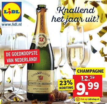Aanbiedingen Champagne - Champagne - Geldig van 26/12/2016 tot 01/01/2017 bij Lidl