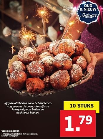 Aanbiedingen Verse oliebollen - Huismerk - Lidl - Geldig van 26/12/2016 tot 01/01/2017 bij Lidl