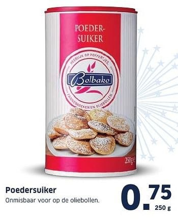 Aanbiedingen Poedersuiker - Belbake - Geldig van 26/12/2016 tot 01/01/2017 bij Lidl