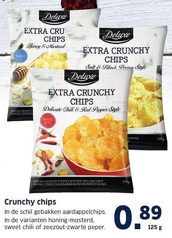 Aanbiedingen Crunchy chips - Deluxe - Geldig van 26/12/2016 tot 01/01/2017 bij Lidl