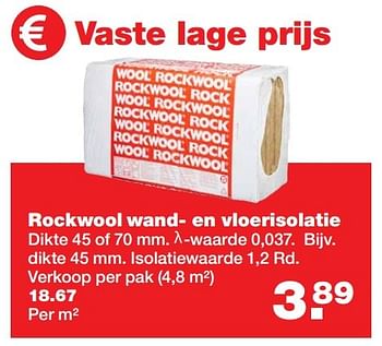Aanbiedingen Rockwool wand- en vloerisolatie - Rockwool - Geldig van 25/12/2016 tot 01/01/2017 bij Praxis