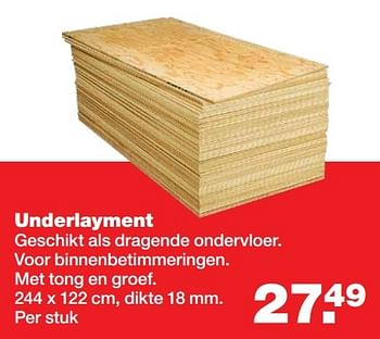 Aanbiedingen Underlayment geschikt als dragende ondervloer - Huismerk - Praxis - Geldig van 25/12/2016 tot 01/01/2017 bij Praxis
