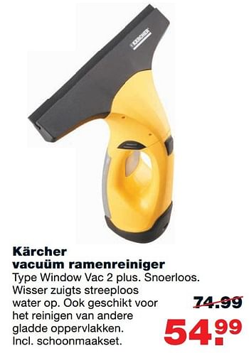 Aanbiedingen Kärcher vacuüm ramenreiniger window vac 2 plus - Kärcher - Geldig van 25/12/2016 tot 01/01/2017 bij Praxis