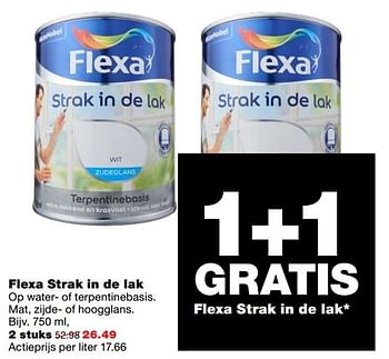 Aanbiedingen Flexa strak in de lak - Flexa - Geldig van 25/12/2016 tot 01/01/2017 bij Praxis