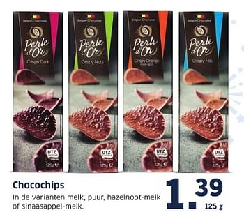 Aanbiedingen Chocochips - Perle d'or - Geldig van 26/12/2016 tot 01/01/2017 bij Lidl