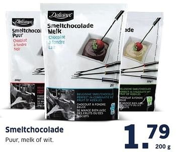 Aanbiedingen Smeltchocolade - Delicieux - Geldig van 26/12/2016 tot 01/01/2017 bij Lidl