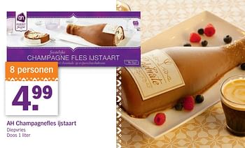 Aanbiedingen Ah champagnefles ijstaart - Huismerk - Albert Heijn - Geldig van 26/12/2016 tot 01/01/2017 bij Albert Heijn