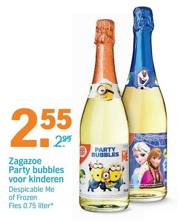 Aanbiedingen Zagazoe party bubbles voor kinderen - Zagazoe - Geldig van 26/12/2016 tot 01/01/2017 bij Albert Heijn
