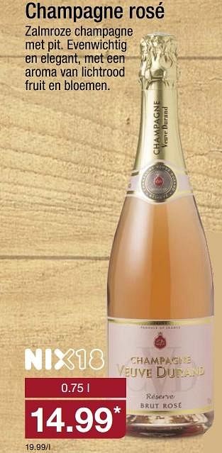 Aanbiedingen Champagne rosé - Champagne - Geldig van 27/12/2016 tot 01/01/2017 bij Aldi