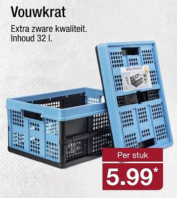 Aanbiedingen Vouwkrat extra zware kwaliteit - Huismerk - Aldi - Geldig van 27/12/2016 tot 01/01/2017 bij Aldi