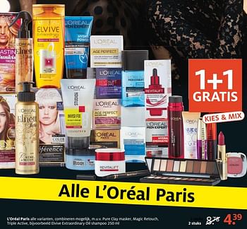 Aanbiedingen Elvive extraordinary oil shampoo - L'Oreal Paris - Geldig van 26/12/2016 tot 01/01/2017 bij Etos