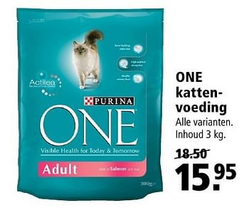 Aanbiedingen One kattenvoeding - Purina - Geldig van 19/12/2016 tot 01/01/2017 bij Welkoop