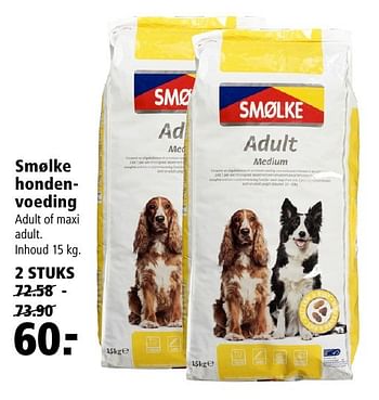 Aanbiedingen Smølke hondenvoeding - Smølke - Geldig van 19/12/2016 tot 01/01/2017 bij Welkoop