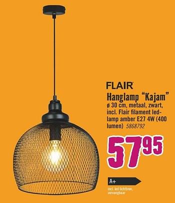 Aanbiedingen Flair hanglamp kajam - Flair - Geldig van 19/12/2016 tot 01/01/2017 bij Hornbach